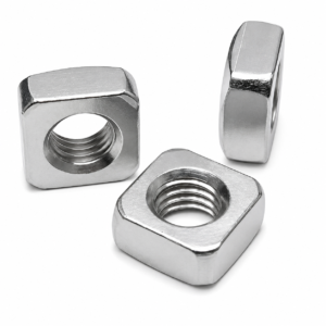 Stainless Steel 304 316 Metric Square Nuts Plain Finish Four-Sided Nuts for Machinery Equipment and Industrial Fastening