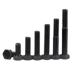 DIN 931 DIN 933 Grade 8.8 Black Oxide Carbon Steel Hex Head Bolts Fully and Partially Threaded