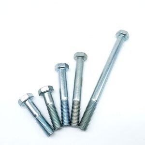 DIN 931 Zinc Plated Carbon Steel Hex Head Bolts M6 M10 M14 Grade 8.8 12.9 Partial Thread Construction Fasteners