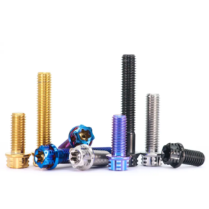 Anodized Titanium Alloy Flange Head Socket Bolts Full Thread Colorful Motorcycle Fasteners