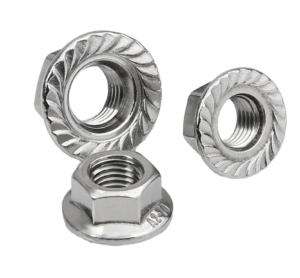 DIN 6923 Galvanized Serrated Hex Flange Nuts Metric Zinc Plated Hexagon Flange Lock Nuts for Industrial Fastening