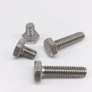 1/4-20 UNC Stainless Steel 304 Hex Bolts, Fully Threaded Hex Head Screws with Matching Nuts and Washers, Pack of 100