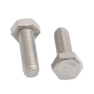 321 Stainless Steel Hex Head Bolts M8 M10 M12 M16, High Temperature Resistant Metric Hex Bolts for Chemical, Boiler and Exhaust Systems