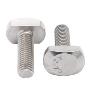304 Stainless Steel T-Slot Bolts M6 M8 M10 M12 M16, Metric Hammer Head T Bolts for Aluminum Profile and Machine Tool Fixtures