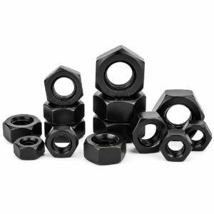DIN 934 Black Oxide Carbon Steel Metric Hex Nuts High Strength Hexagon Nuts for Industrial Fastening
