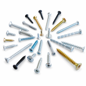 Assorted Self Tapping Screws for Wood and Drywall, Steel & Stainless Steel Screws with Multiple Head Styles and Finishes